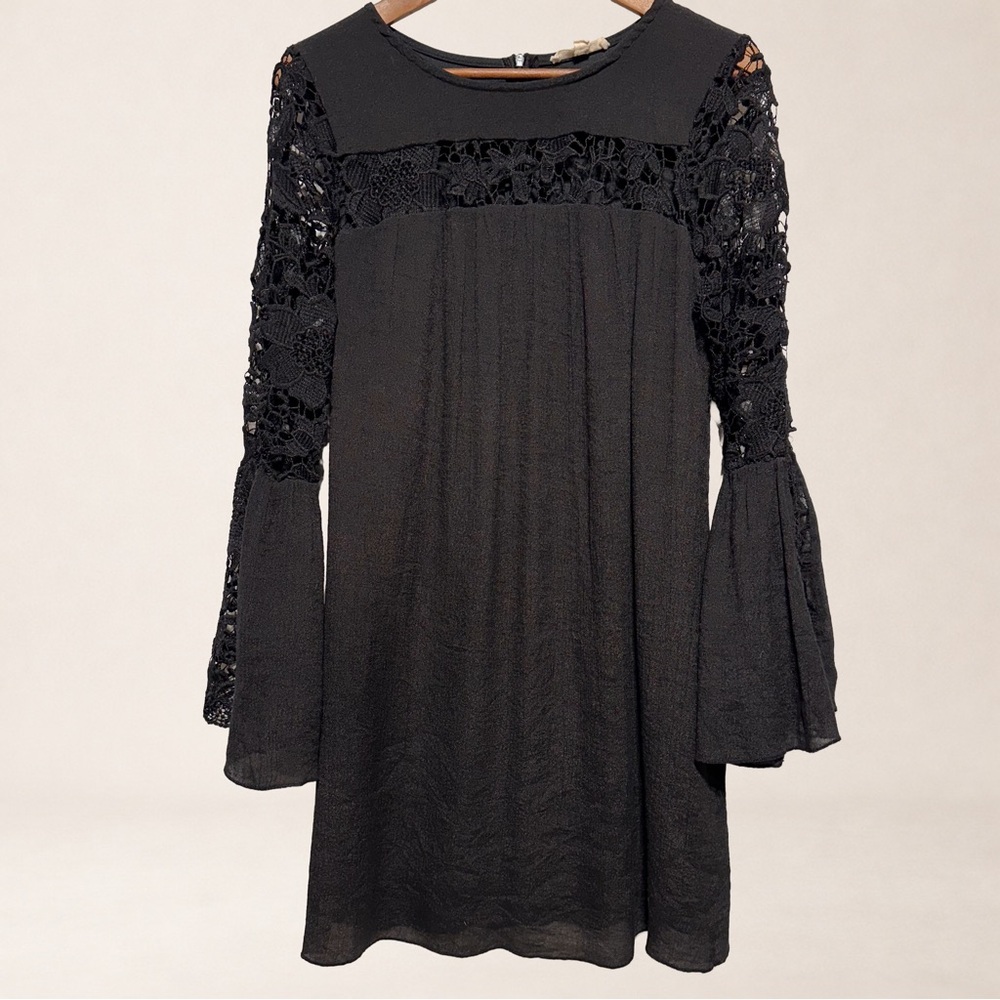 REBELLION AGAIN Lace Sleeve Goth Dark Academia Witchy Summer Dress Whimsigoth
